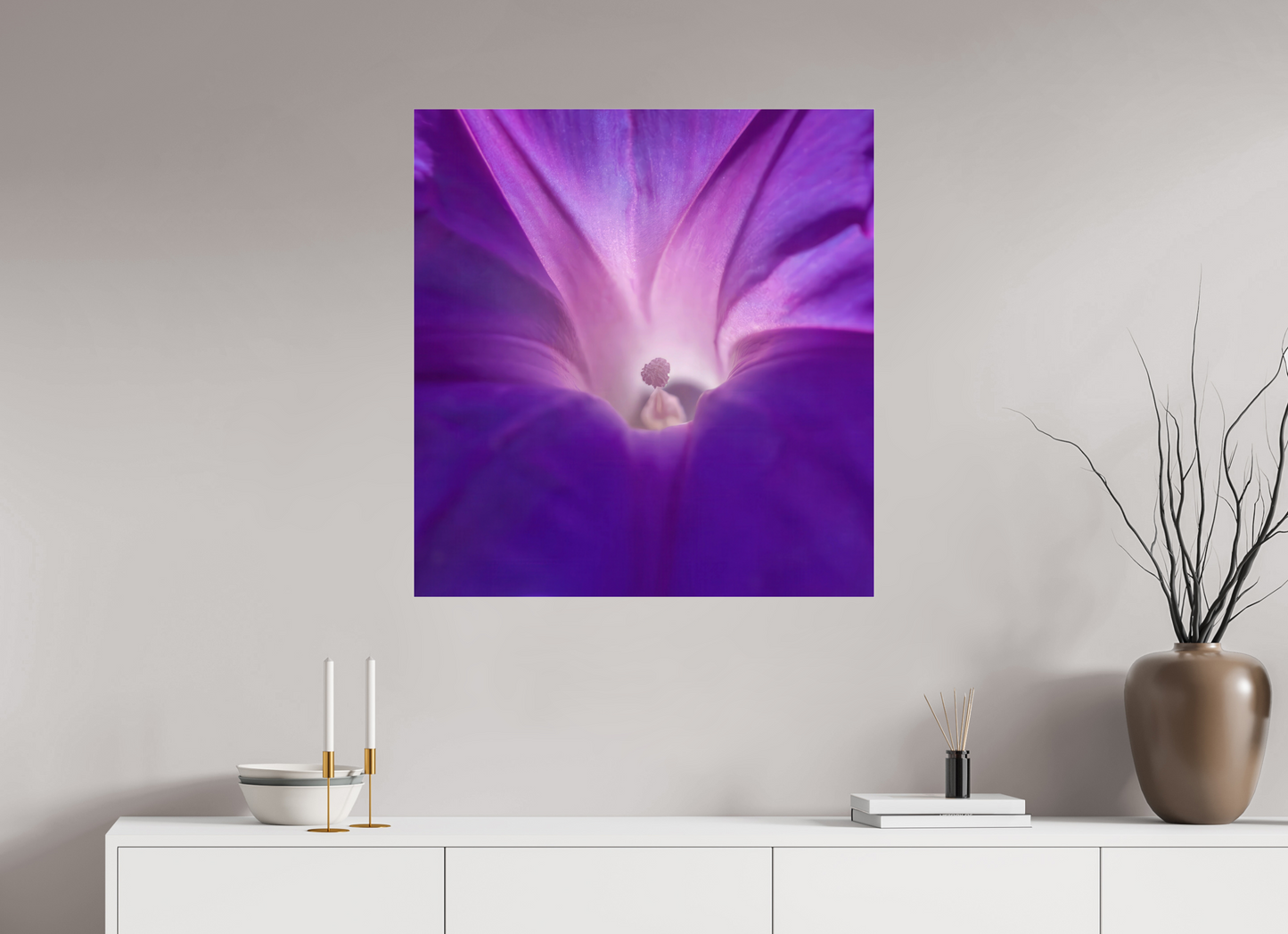 Purple Star - photo print under acrylic glass
