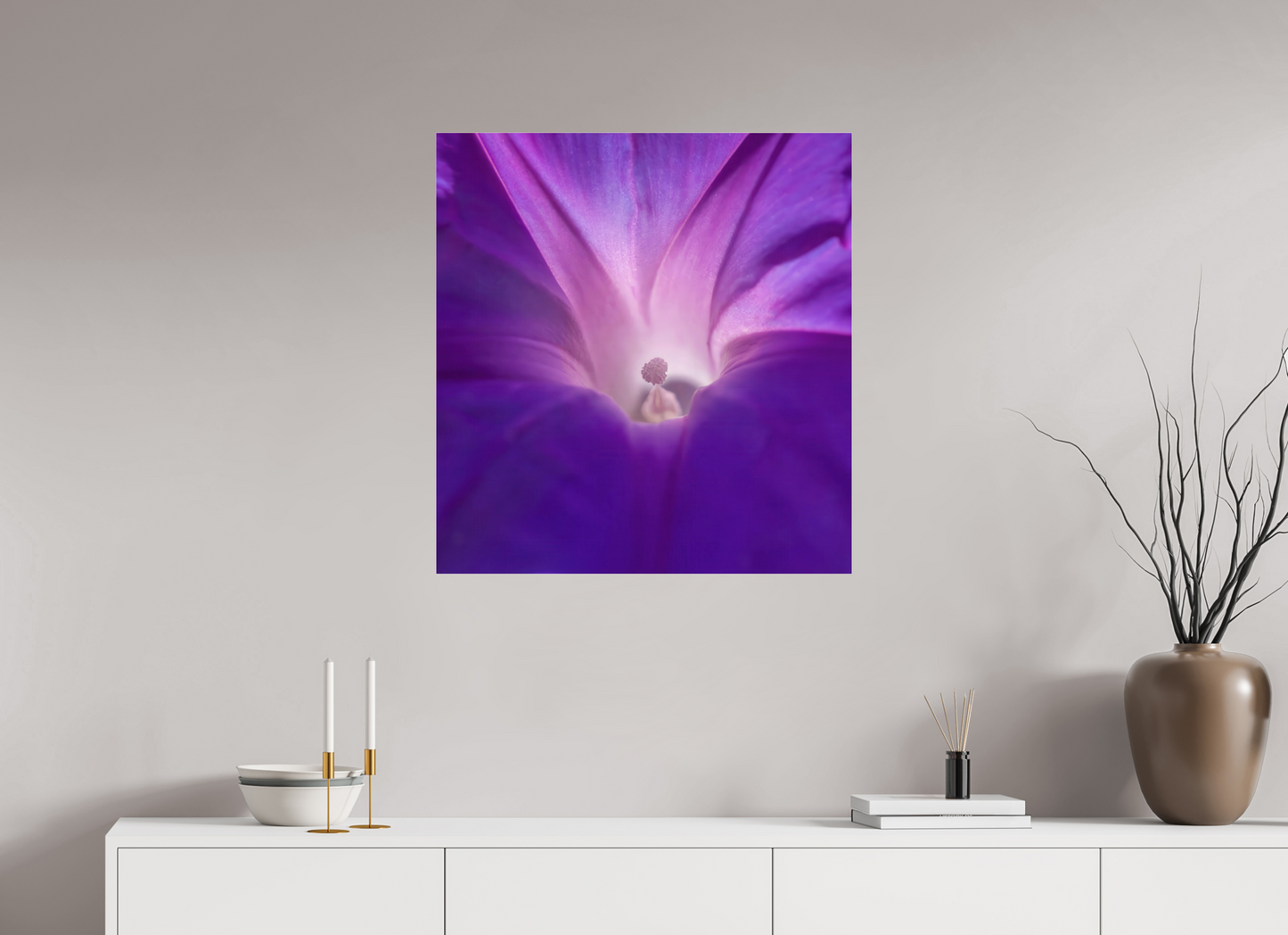 Purple Star - photo print under acrylic glass