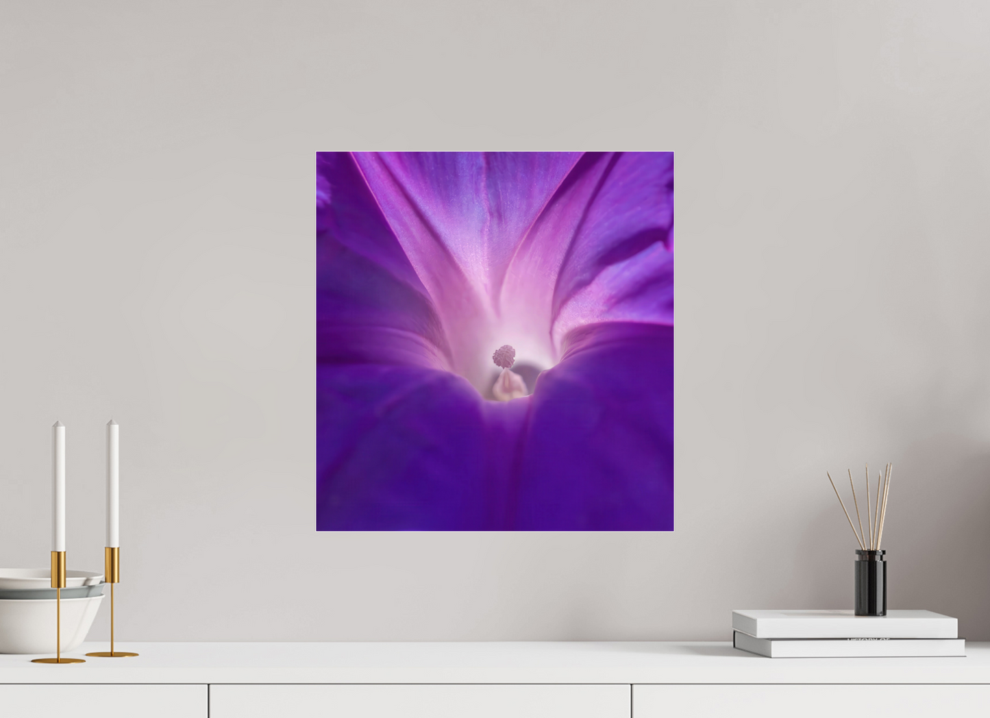 Purple Star - photo print under acrylic glass
