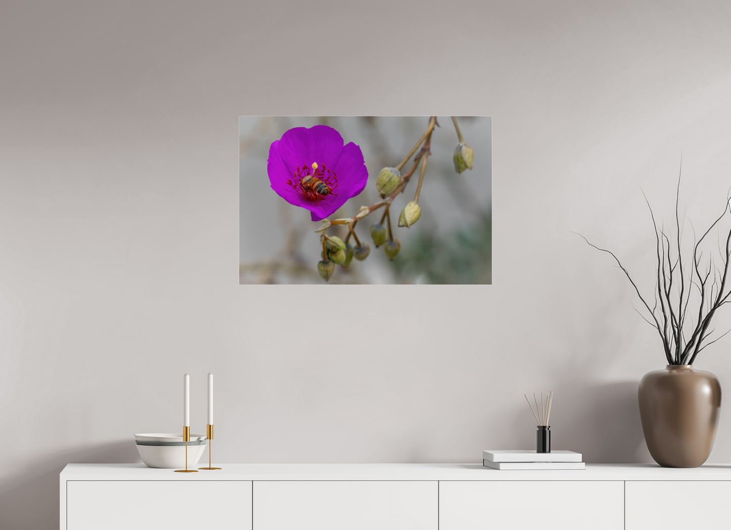 Bees' Work - photo print under acrylic glass