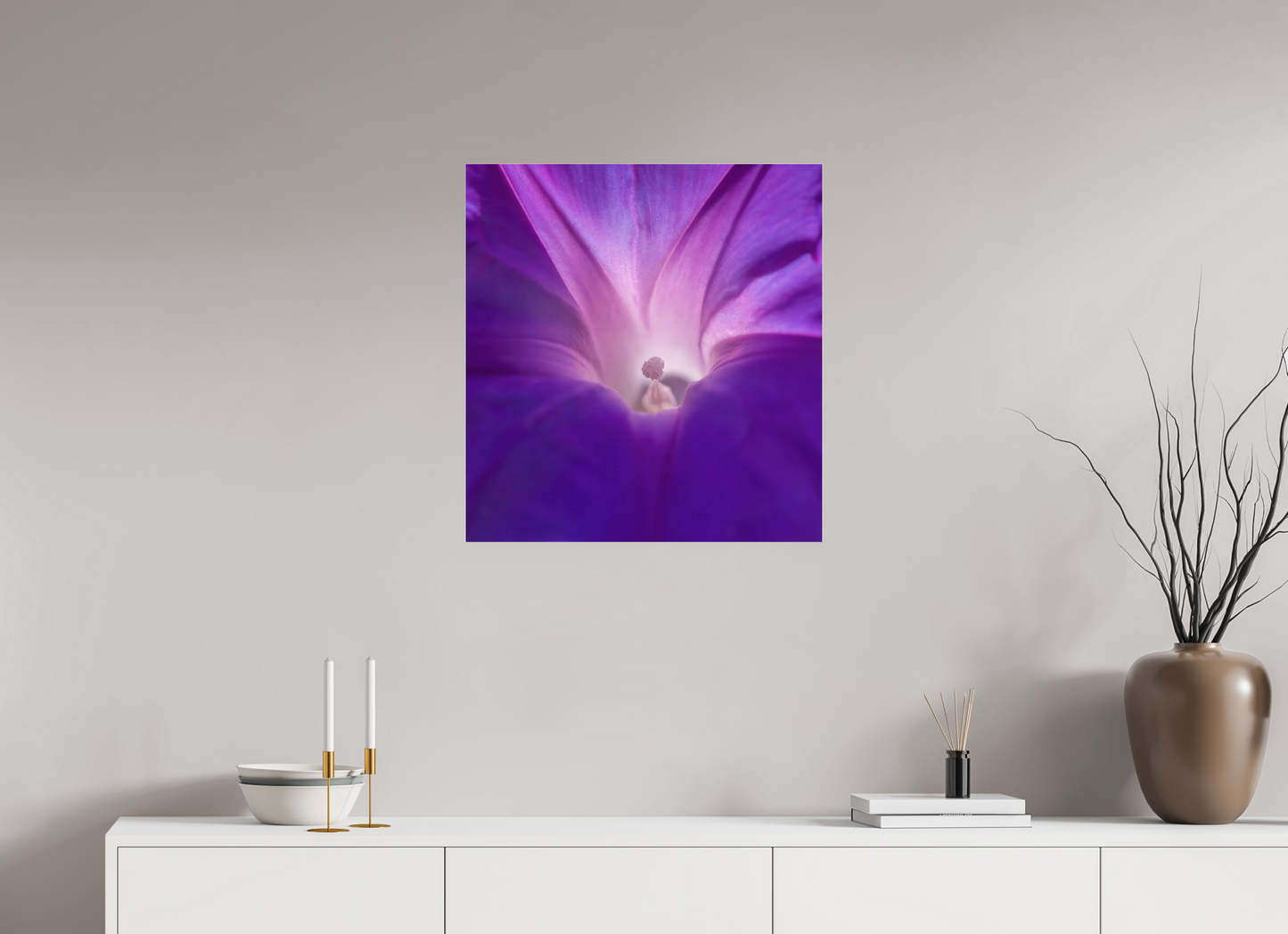 Purple Star - photo print under acrylic glass
