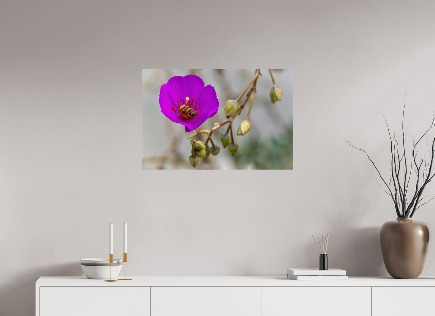 Bees' Work - photo print under acrylic glass