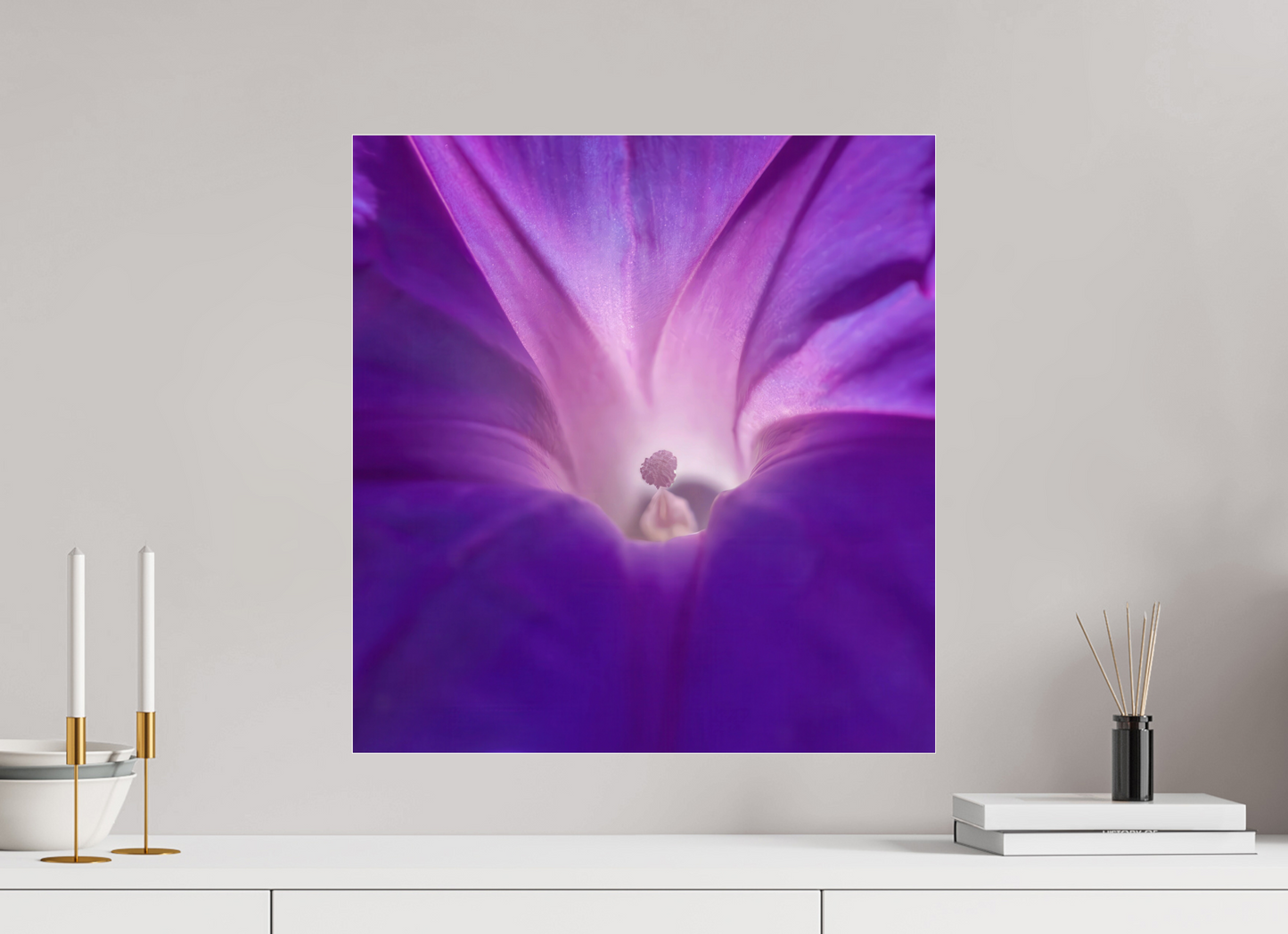 Purple Star - photo print under acrylic glass